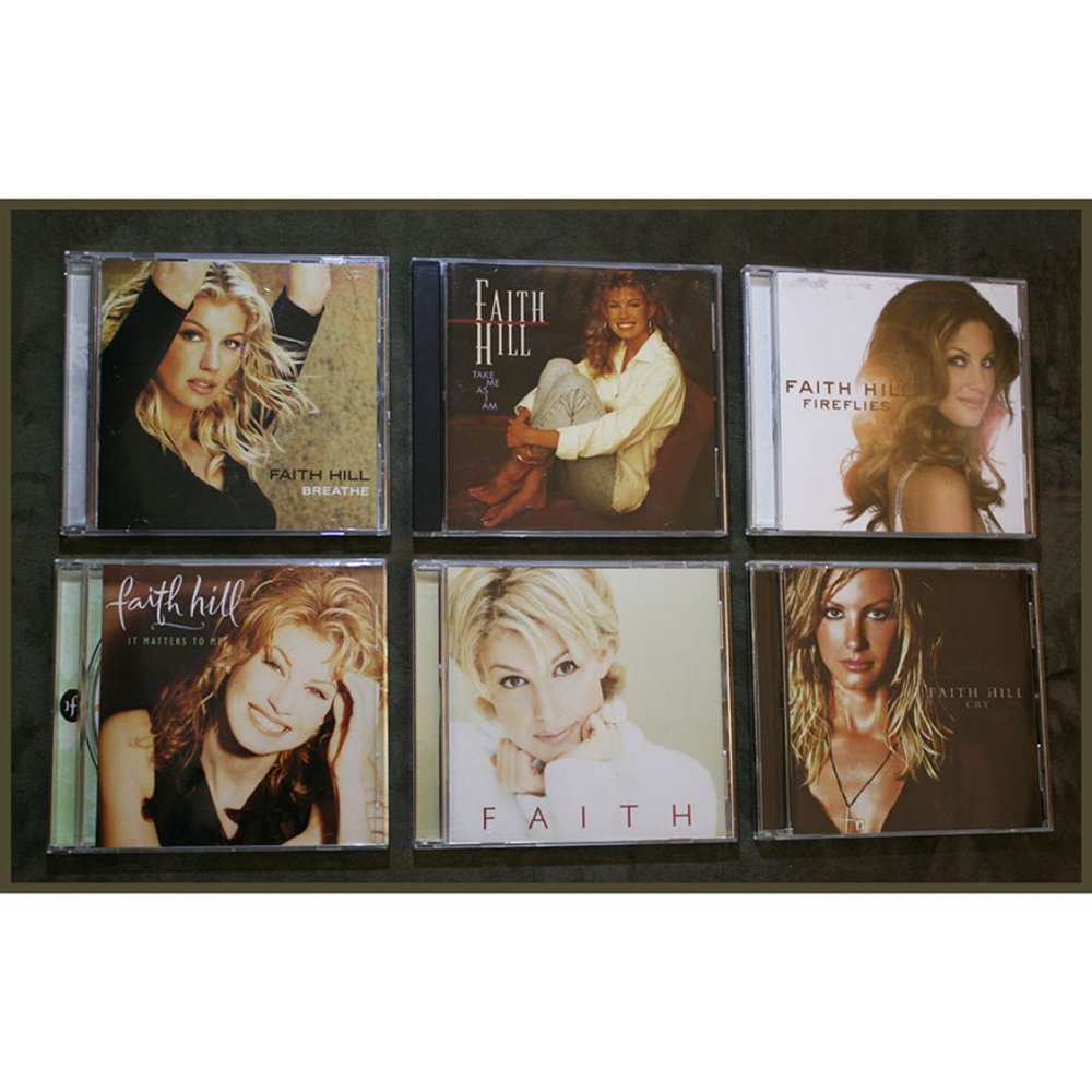 6 Faith Hill CDs - Cry, Fireflies, It Matters, Take Me, Faith, Breathe